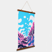 Abstract Dream Wave – Vibrant Surreal Flow Hangend Wandkleed (Gebogen)
