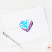 Abstract Dream Wave – Vibrant Surreal Flow Hart Sticker (Envelop)