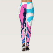 Abstract Dream Wave – Vibrant Surreal Flow Leggings (Achterkant)