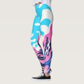 Abstract Dream Wave – Vibrant Surreal Flow Leggings (Links)