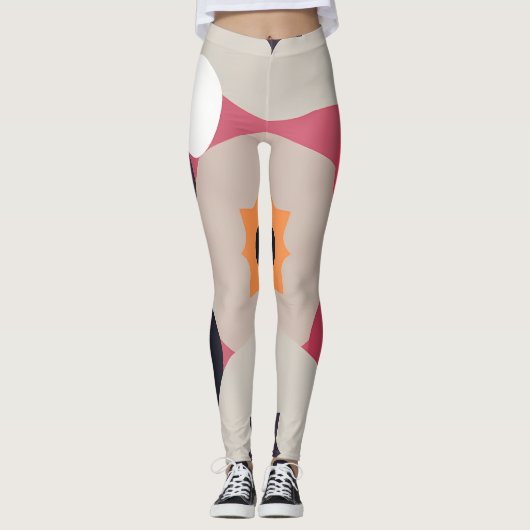 Abstract Dream Wave – Vibrant Surreal Flow Leggings (Voorkant)