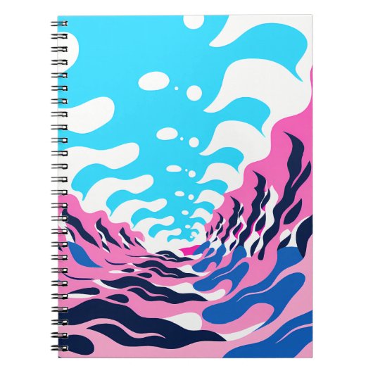 Abstract Dream Wave – Vibrant Surreal Flow Notitieboek (Voorkant)