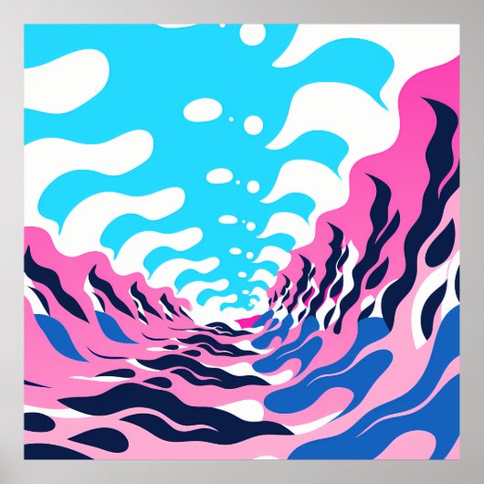 Abstract Dream Wave – Vibrant Surreal Flow Poster (Voorkant)
