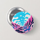 Abstract Dream Wave – Vibrant Surreal Flow Ronde Button 5,7 Cm (Voorkant /achterkant)