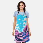Abstract Dream Wave – Vibrant Surreal Flow Schort (Gedragen)