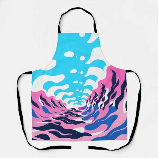 Abstract Dream Wave – Vibrant Surreal Flow Schort (Voorkant)