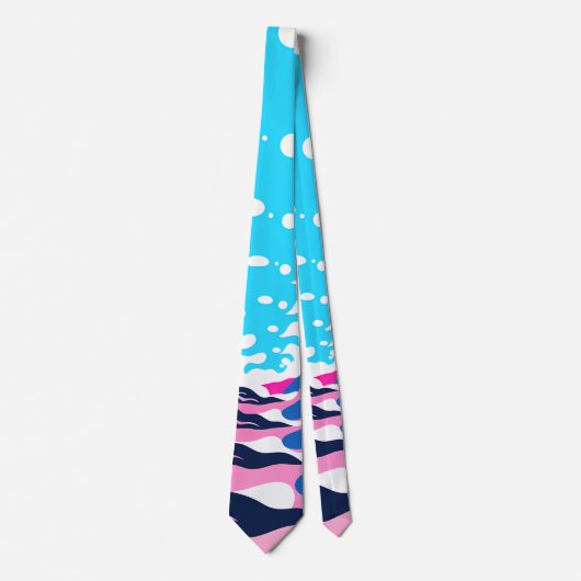 Abstract Dream Wave – Vibrant Surreal Flow Stropdas (Voorkant)