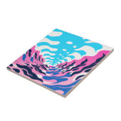 Abstract Dream Wave – Vibrant Surreal Flow Tegeltje (Zijkant)