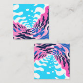 Abstract Dream Wave – Vibrant Surreal Flow Vierkante Visitekaartje (Voorkant / Achterkant)