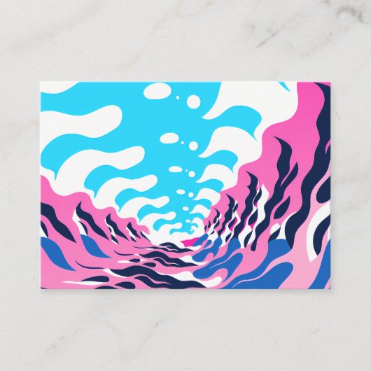 Abstract Dream Wave – Vibrant Surreal Flow Visitekaartje (Voorkant)