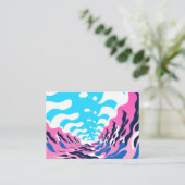 Abstract Dream Wave – Vibrant Surreal Flow Visitekaartje (Staand voorkant)
