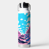 Abstract Dream Wave – Vibrant Surreal Flow Waterfles (Voorkant)