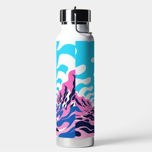 Abstract Dream Wave – Vibrant Surreal Flow Waterfles (Links)