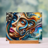 Abstract Dreamscape Ocean Serenity & Cosmic Wonder Acryl Bord (Neutraal)