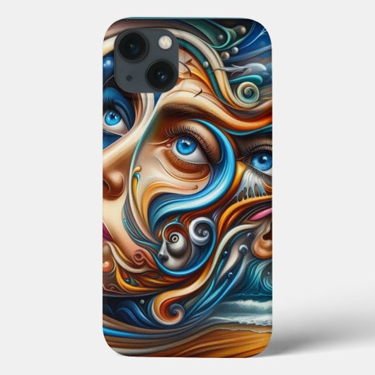 Abstract Dreamscape Ocean Serenity & Cosmic Wonder Case-Mate iPhone Case (Achterkant)