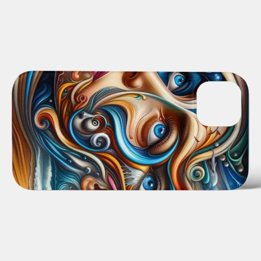 Abstract Dreamscape Ocean Serenity & Cosmic Wonder Case-Mate iPhone Case (Achterkant (horizontaal))
