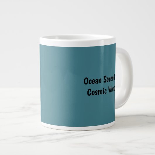 Abstract Dreamscape Ocean Serenity & Cosmic Wonder Grote Koffiekop (Voorkant rechts)