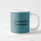 Abstract Dreamscape Ocean Serenity & Cosmic Wonder Grote Koffiekop (Rechts)