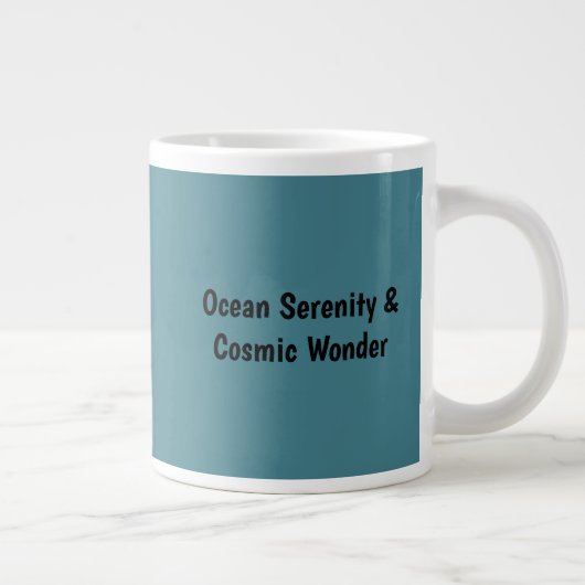Abstract Dreamscape Ocean Serenity & Cosmic Wonder Grote Koffiekop (Rechts)
