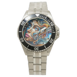 Abstract Dreamscape Ocean Serenity & Cosmic Wonder Horloge