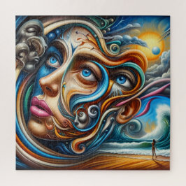 Abstract Dreamscape Ocean Serenity & Cosmic Wonder Legpuzzel