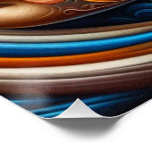 Abstract Dreamscape Ocean Serenity & Cosmic Wonder Perfect Poster (Hoek)