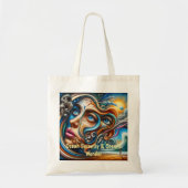 Abstract Dreamscape Ocean Serenity & Cosmic Wonder Tote Bag (Voorkant)