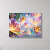 Abstract dreamy floral garden canvas afdruk (Voorkant)