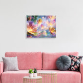 Abstract dreamy floral garden canvas afdruk (Insitu (Woonkamer))