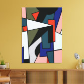 Abstract Drie multi vorm Triple Wrapped Canvas Afdruk (Insitu (Woonkamer))
