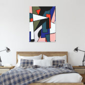 Abstract Drie multi vorm Triple Wrapped Canvas Afdruk (Insitu (Slaapkamer))