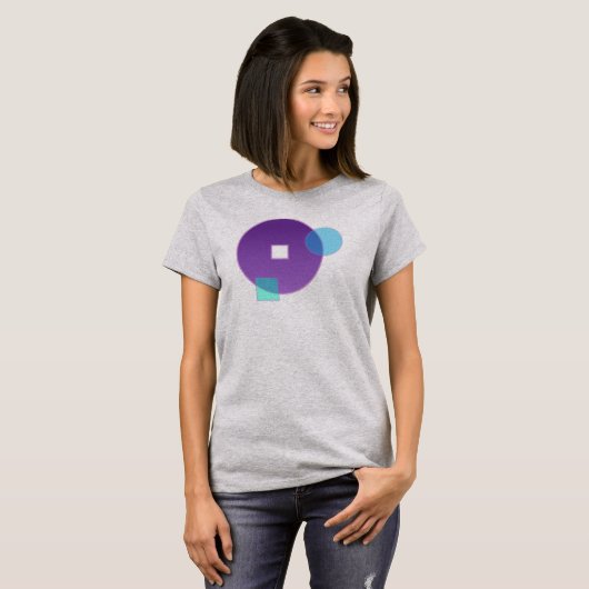 Abstract Drie op grijze T-shirt (Voorkant volledig)