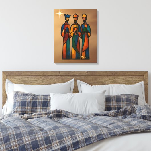 Abstract Drie Wijzen Canvas Afdruk (Insitu (Slaapkamer))