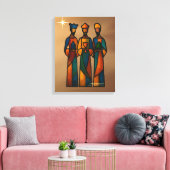 Abstract Drie Wijzen Canvas Afdruk (Insitu (Woonkamer))