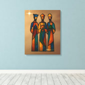 Abstract Drie Wijzen Canvas Afdruk (Insitu (Houten vloer))