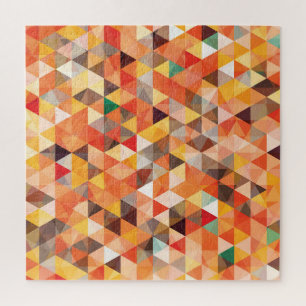 Abstract driehoek geometrisch naadloos patroon legpuzzel
