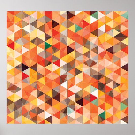 Abstract driehoek geometrisch naadloos patroon poster (Voorkant)