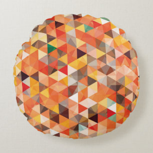 Abstract driehoek geometrisch naadloos patroon rond kussen