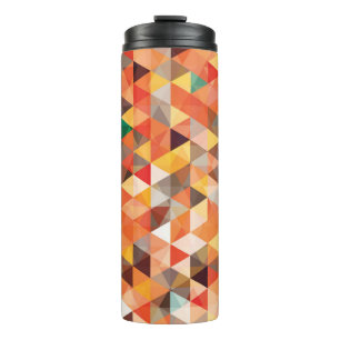 Abstract driehoek geometrisch naadloos patroon thermosbeker