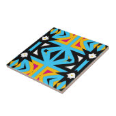 Abstract driehoek kleurig mozaïekpatroon tegeltje (Zijkant)