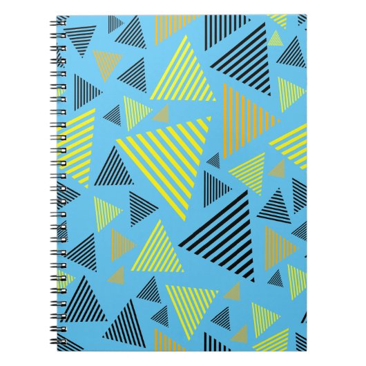 Abstract driehoekig geometrisch patroon notitieboek (Voorkant)
