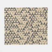 Abstract Driehoekpatroon. Fleece Deken (Voorkant (Horizontaal))