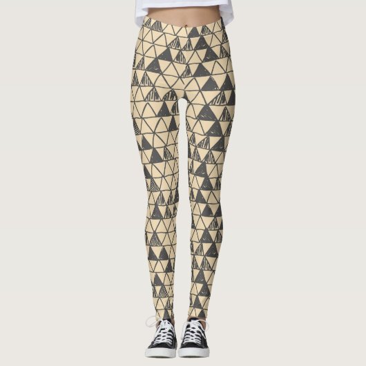 Abstract Driehoekpatroon. Leggings (Voorkant)