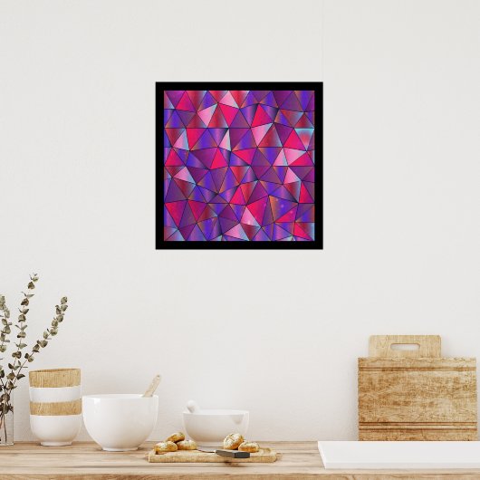 Abstract driehoeksontwerp poster (Keuken)