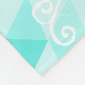 Abstract driehoekspatroon in Wilde en Vrije Munt Fleece Deken (Hoek)