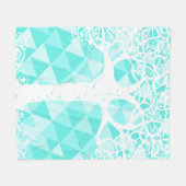 Abstract driehoekspatroon in Wilde en Vrije Munt Fleece Deken (Voorkant (Horizontaal))