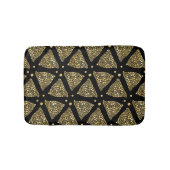 Abstract driehoekspatroon met modern Gold Texture Badmat (Voorkant)