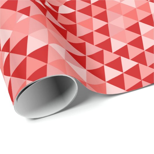 Abstract driehoekspatroon rode driehoek cadeaupapier (Rol Hoek)
