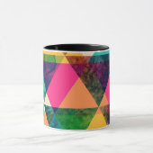 Abstract driehoekspatroon van de geometrische wate mok (Midden)