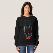 Abstract Dripping Stethoscope – Medical Art Trui (Voorkant volledig)